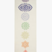 Spiritual Warrior's eco-friendly yoga mats have great grip, anti-slip, good cushioning for the knees, high quality, portable, affordable with Chakra print