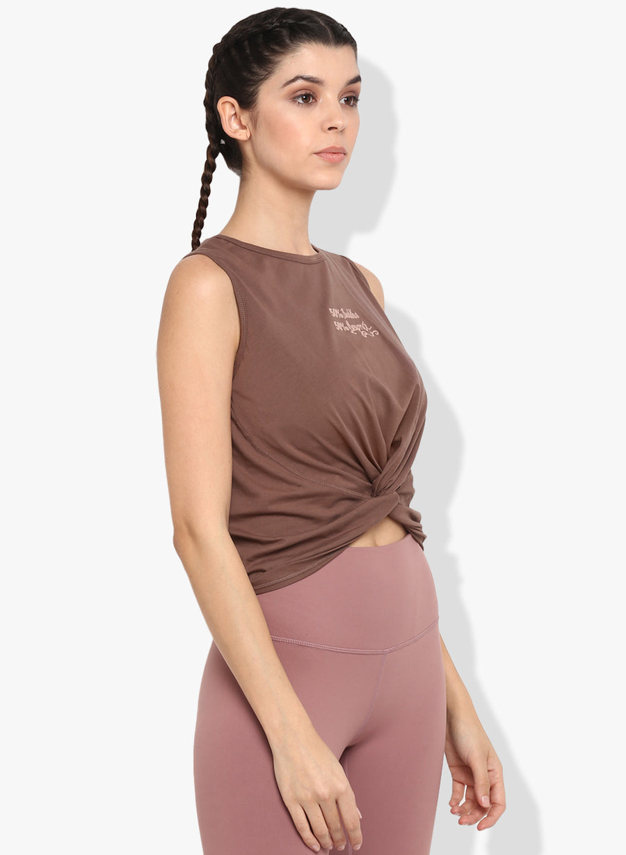 Shakti  Warrior Kaia Crop Top brown